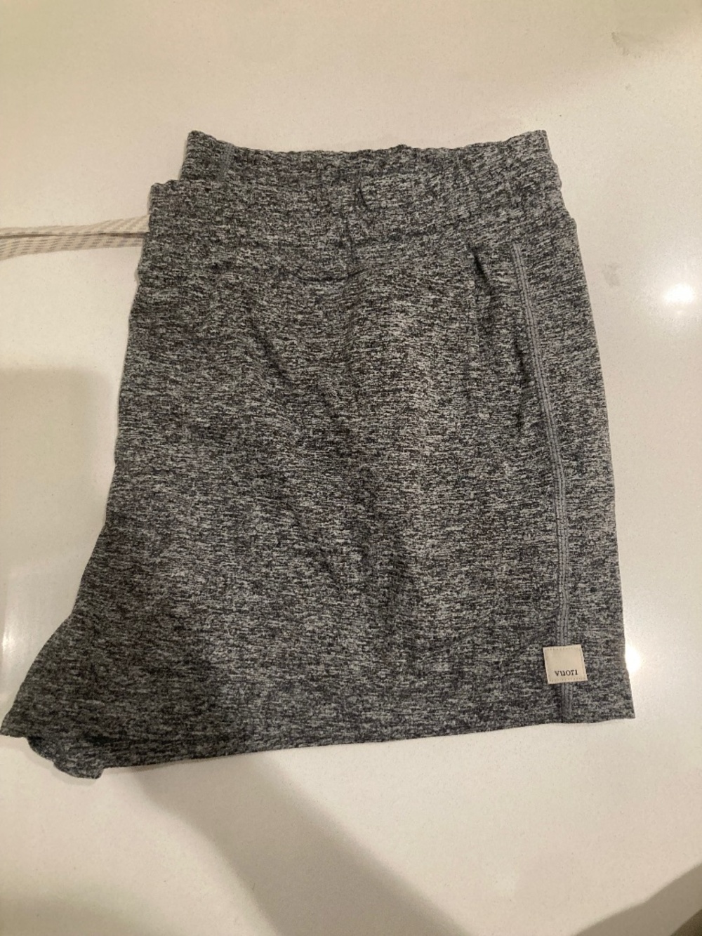 Size L large womens Vuori Heather grey shorts